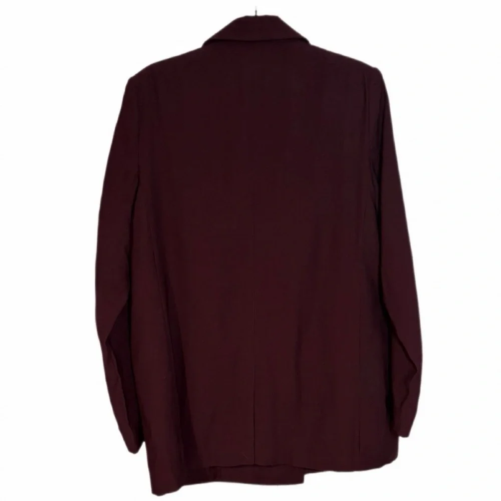 A New Day Women's Double-Breasted Oversized Burgundy Blazer size Large - Picture 2 of 4